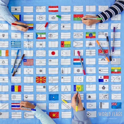 Colour-in Tablecloth – World Flags