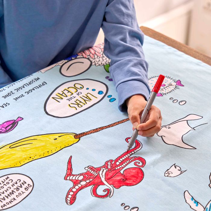 NEW: Colour-in Tablecloth – Under the Sea