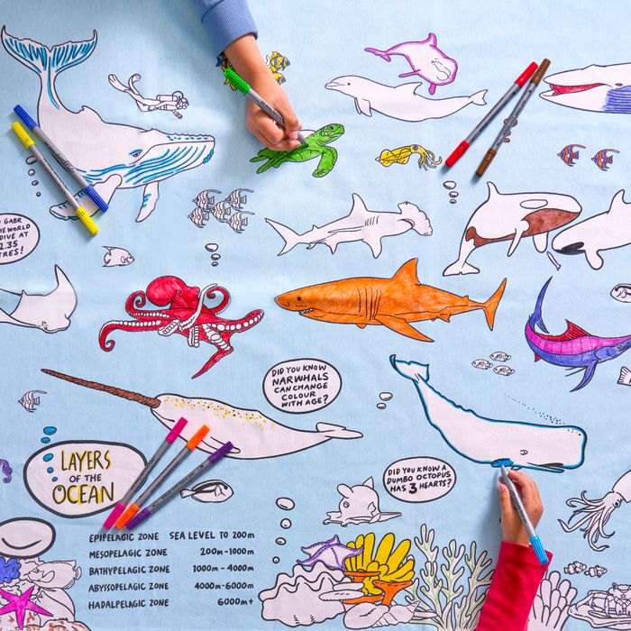 NEW: Colour-in Tablecloth – Under the Sea