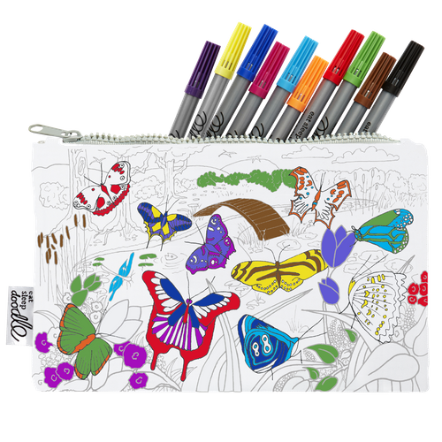 Colour-in Pencil Case – Butterfly