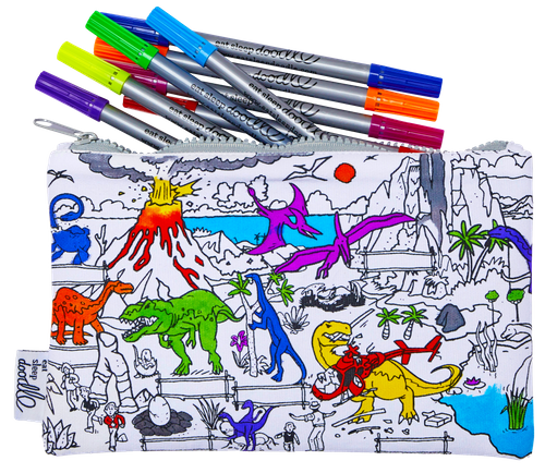 Colour-in Pencil Case – Dinosaur