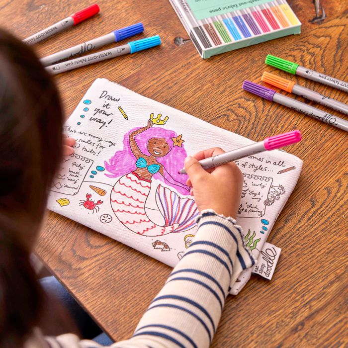 NEW: Colour-in Pencil Case – Mermaid