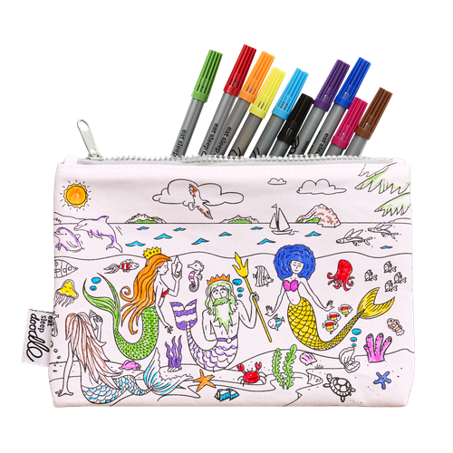 NEW: Colour-in Pencil Case – Mermaid
