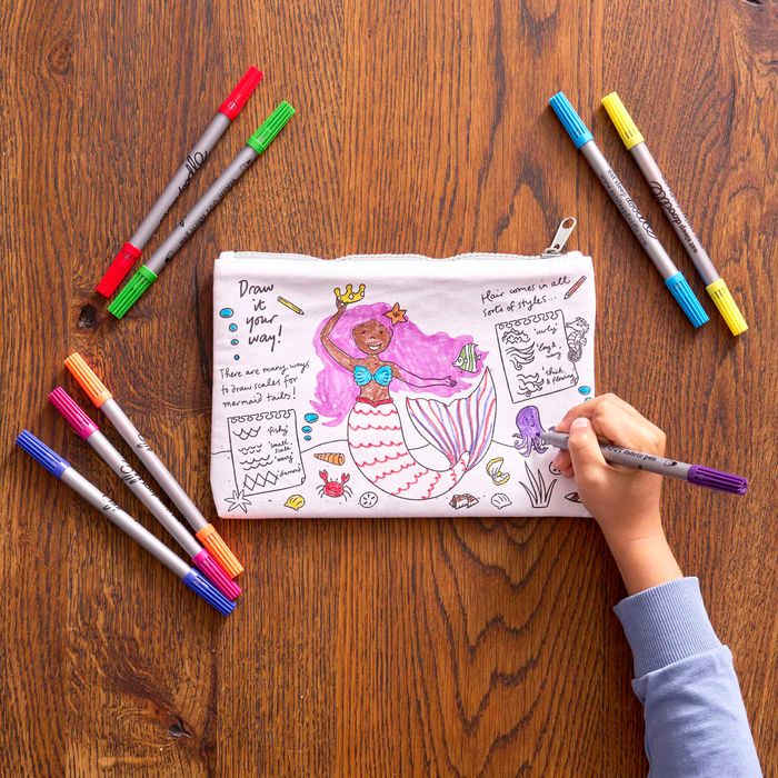 NEW: Colour-in Pencil Case – Mermaid