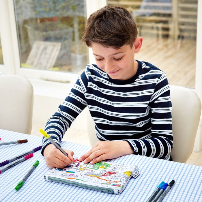 Colour-in Pencil Case – Cars, Trucks & Tractors