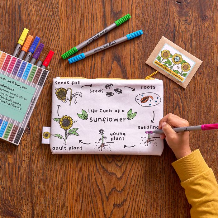 NEW: Colour-in Pencil Case – Sunflower (Charity)
