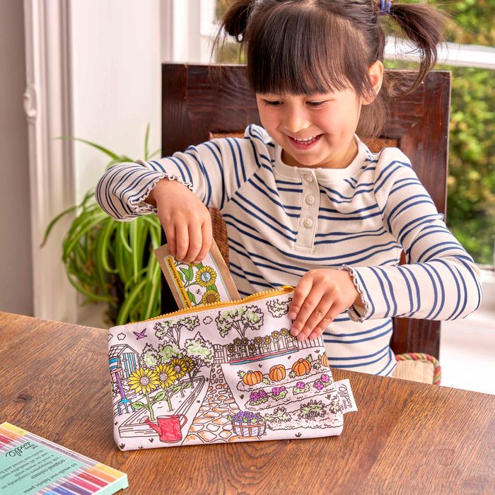 NEW: Colour-in Pencil Case – Sunflower (Charity)