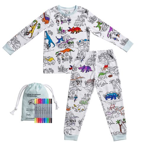 Colour-in Pyjamas – Dinosaur
