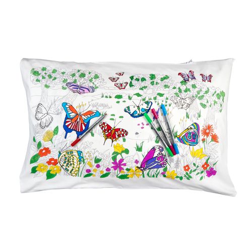 Colour-in Pillowcase – Butterfly