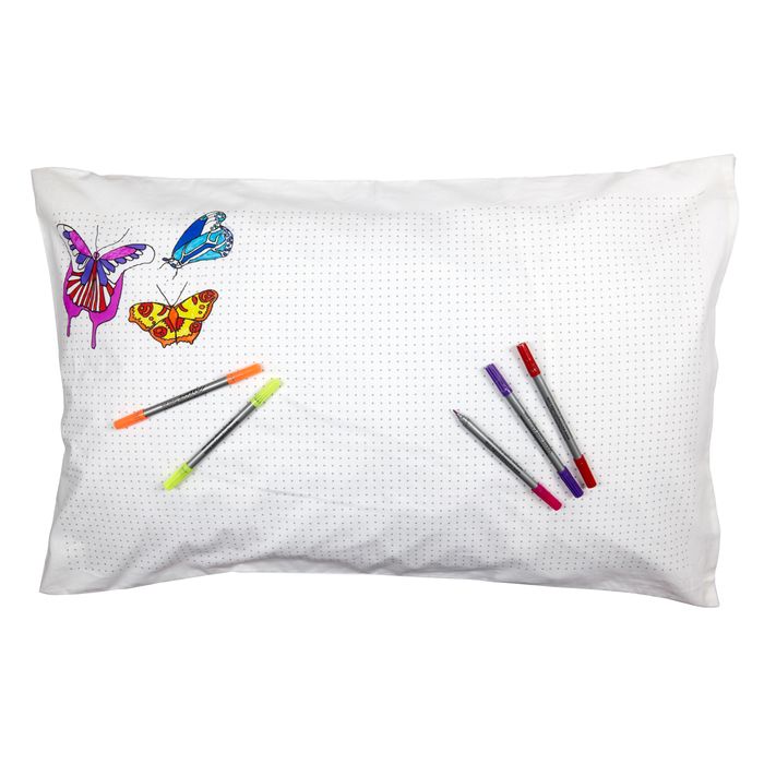 Colour-in Pillowcase – Butterfly