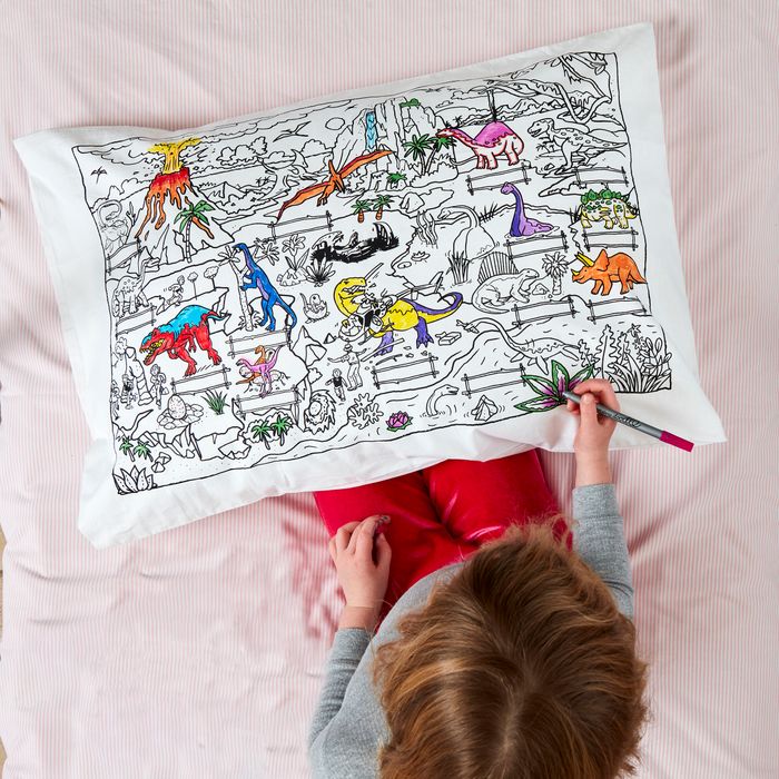 Colour-in Pillowcase – Dinosaur