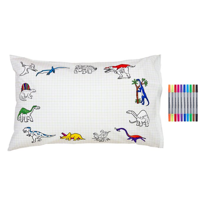 Colour-in Pillowcase – Dinosaur