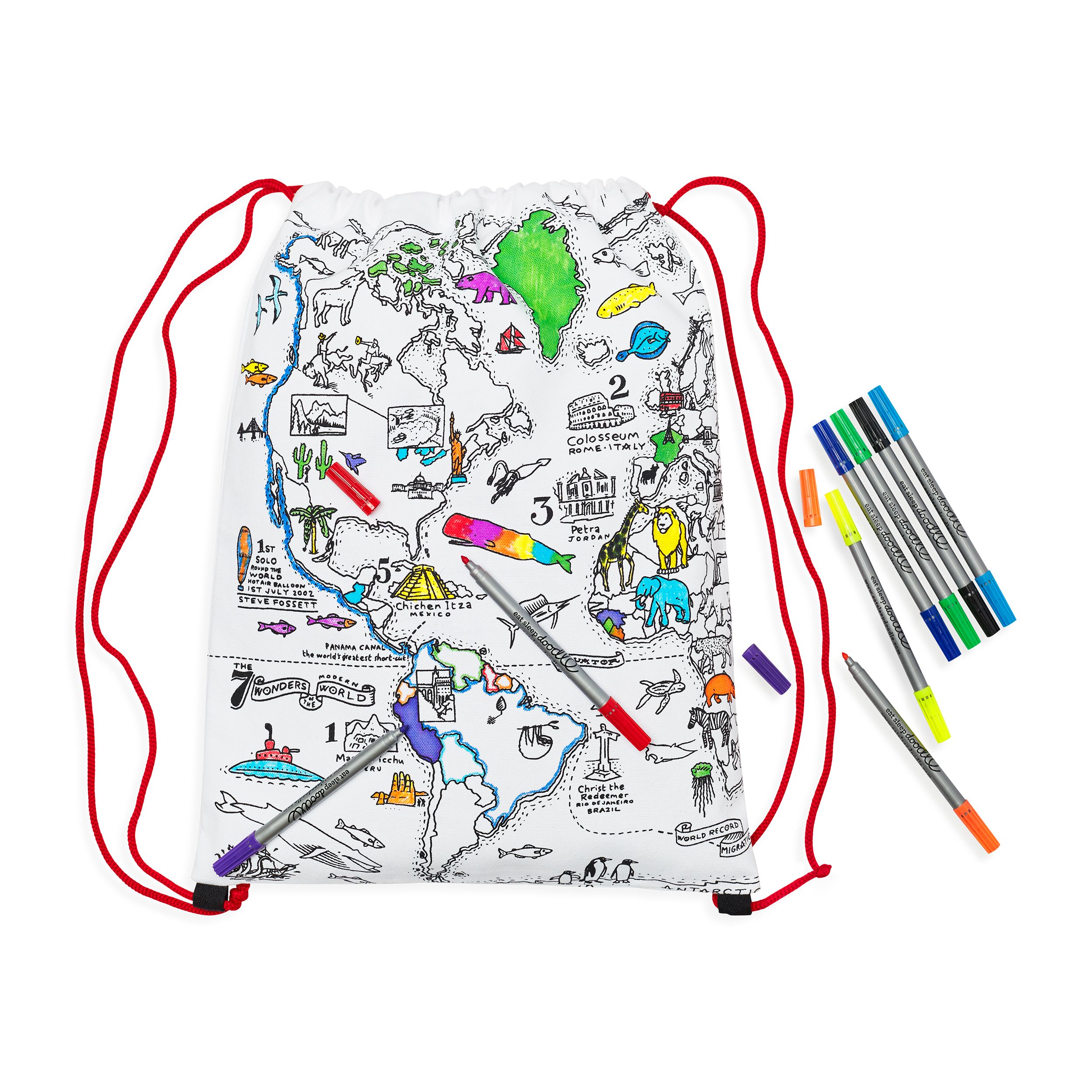 Map Backpack Colour-in Backpack – World Map - Retail Revealed