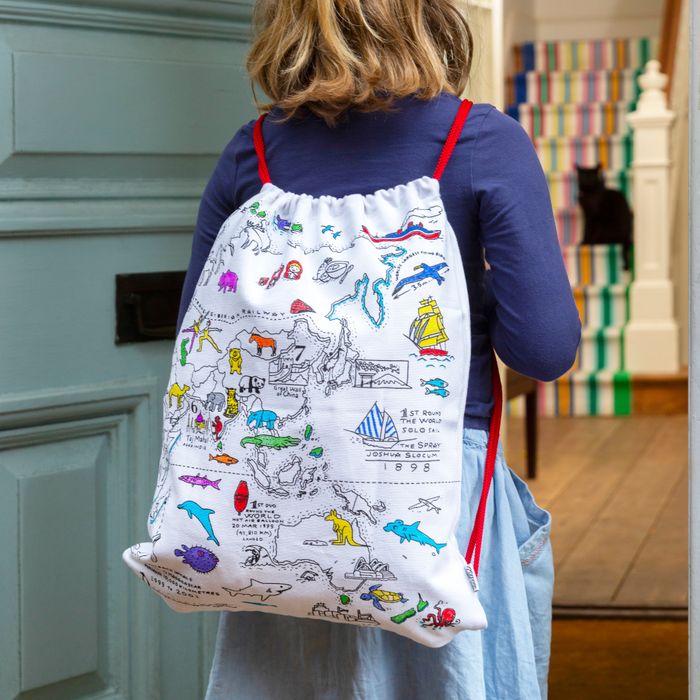 Colour-in Backpack – World Map
