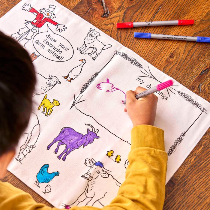 NEW: Colour-in Placemat - Farmyard
