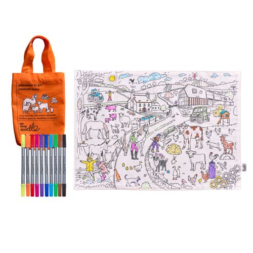 NEW: Colour-in Placemat - Farmyard