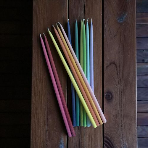 Thin Tall Colourful Eco Candles