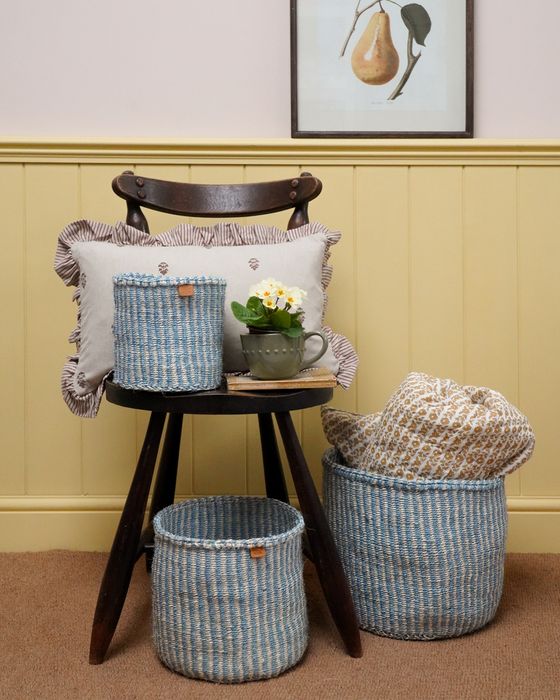 Striped Colourful Storage Baskets 