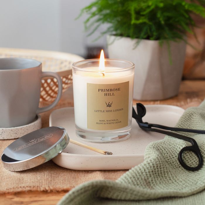 Little Miss London PRIMROSE HILL Suede & Peony Candle 210g