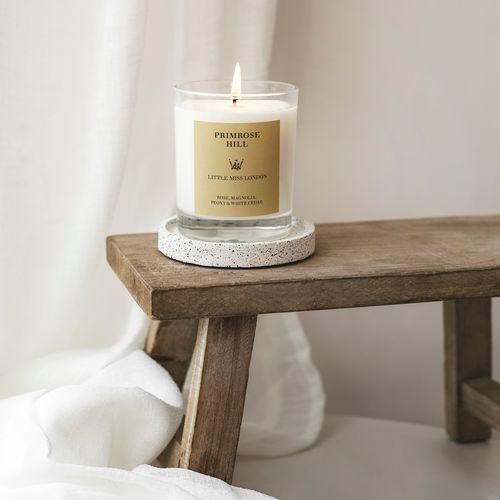 Little Miss London PRIMROSE HILL Suede & Peony Candle 210g