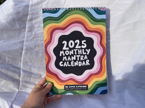 2026 Monthly Mantra Calendar (photos of last years design)