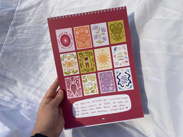 2026 Monthly Mantra Calendar (photos of last years design)