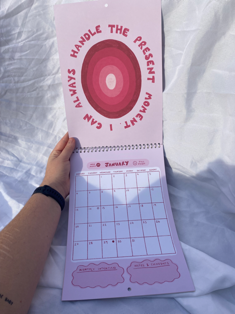 2026 Monthly Mantra Calendar (photos of last years design)