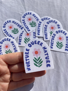 Nurture queer nature sticker