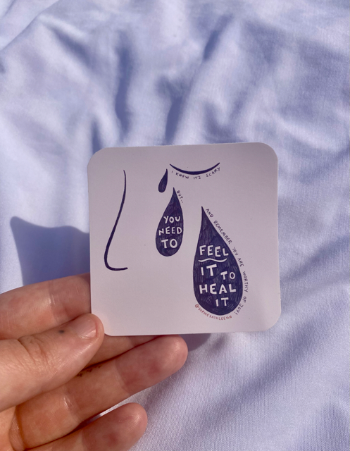 Feel it to heal it sticker