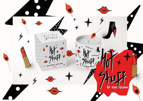 Hot Stuff - Etched Glass, Scented Candle