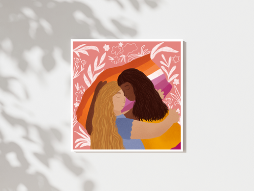 Lesbian lovers print