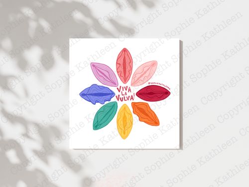 Viva la vulva rainbow print