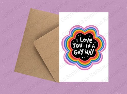 Love you in a gay way card