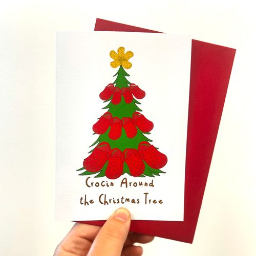 Crocin' Around the Christmas Tree Greeting Card