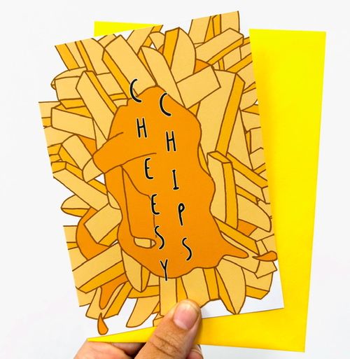 Cheesy Chips greeting card