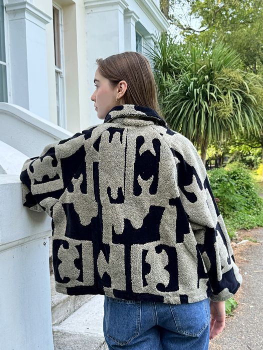Towel Embrodiery Open Jacket