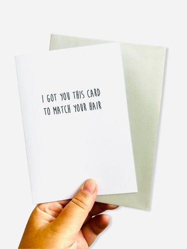 Grey Hair Greeting Card
