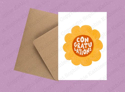 Congratulations flower card