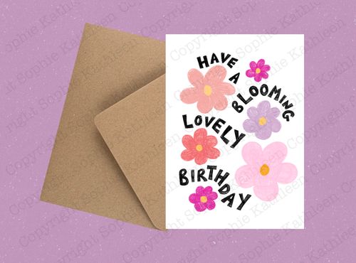 Blooming lovely birthday card