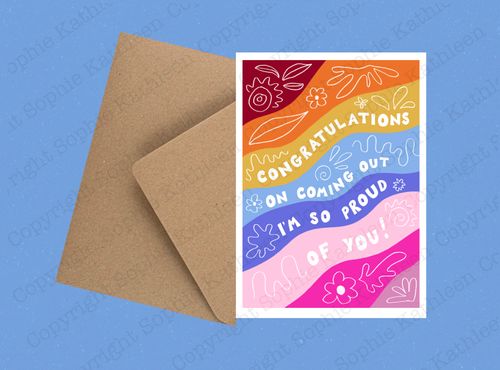Congrats on coming out card