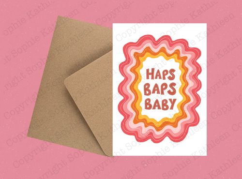 Haps baps baby card