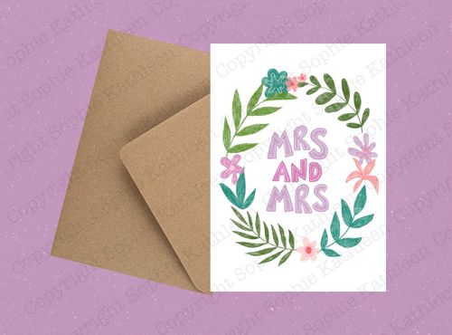 Mrs and mrs card