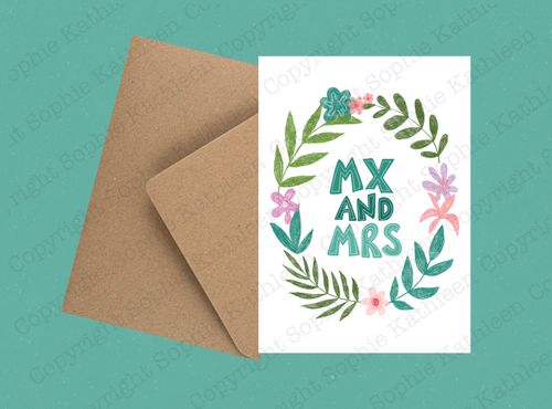 Mx and mrs card