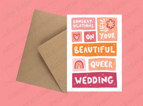 Queer wedding card