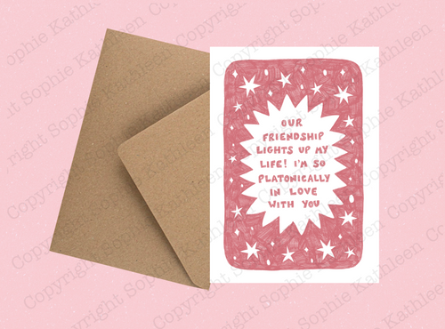 Platonic love card