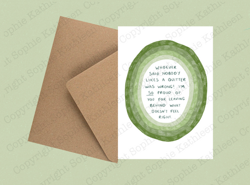 Love a quitter card