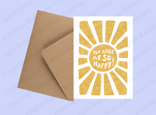 You make me so happy card