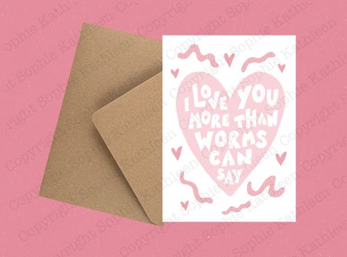 More than worms can say card