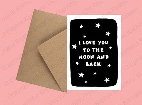Moon and back card
