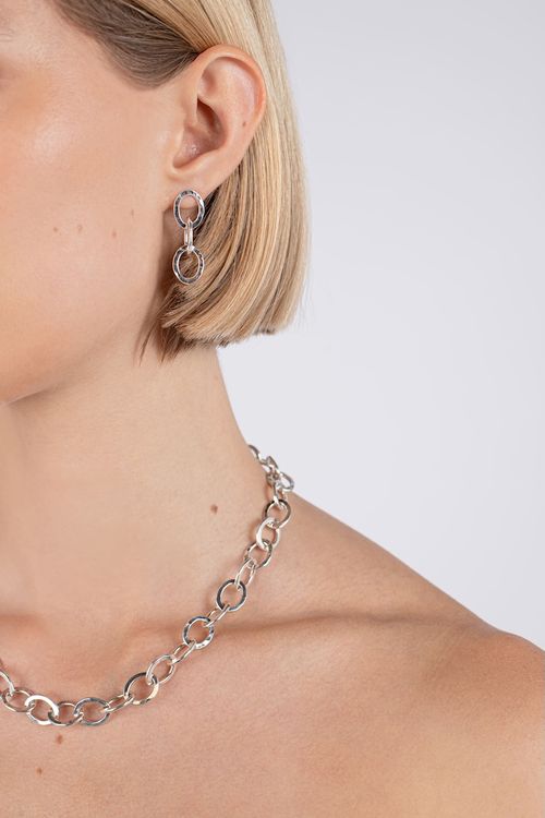 Cable Link Drop Earrings